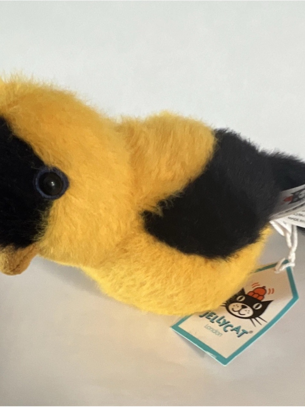 Rare Jellycat Birdling Goldfinch Yellow & Black Bird with Tags